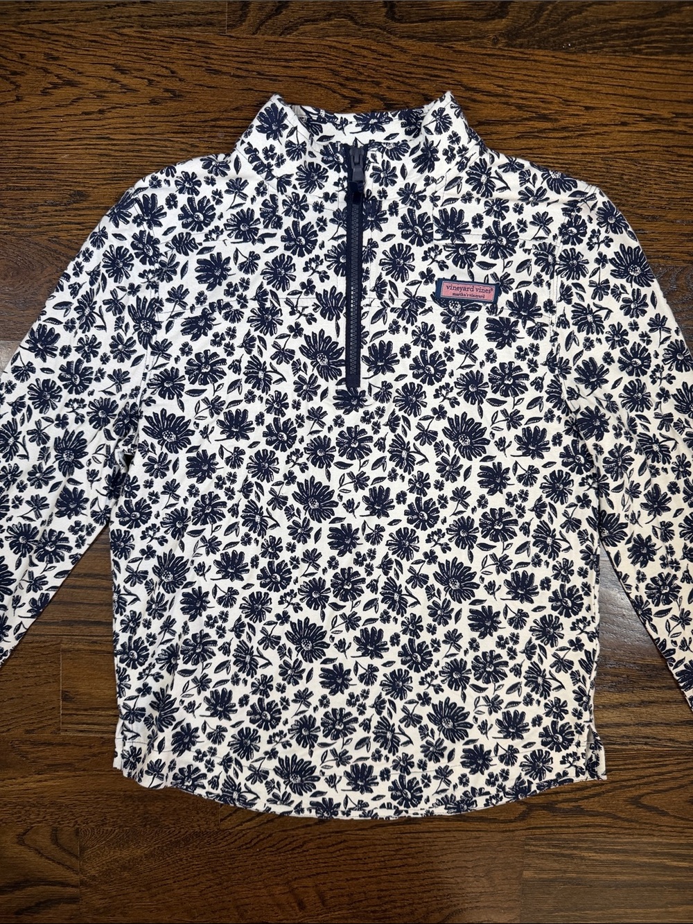 Vineyard Vines Qtr Zip Floral Pullover Size X-Small